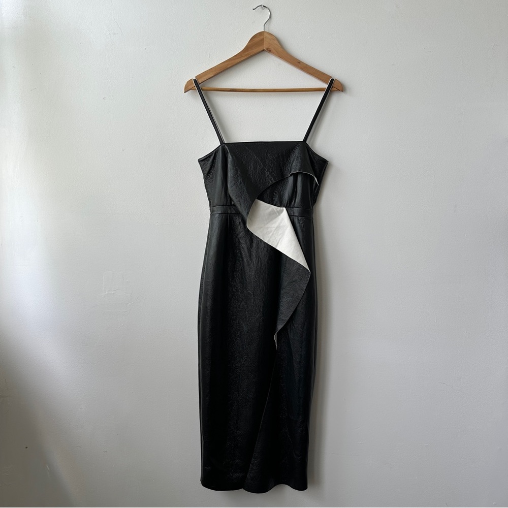 French Connection Faux Leather Bodycon Dress